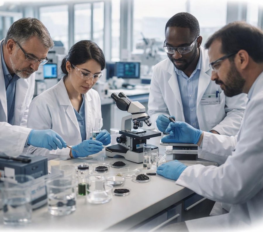 Pesquisadores GIT em laborat&oacute;rio de materiais avan&ccedil;ados