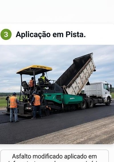 Aplica&ccedil;&atilde;o do asfalto modificado em pista